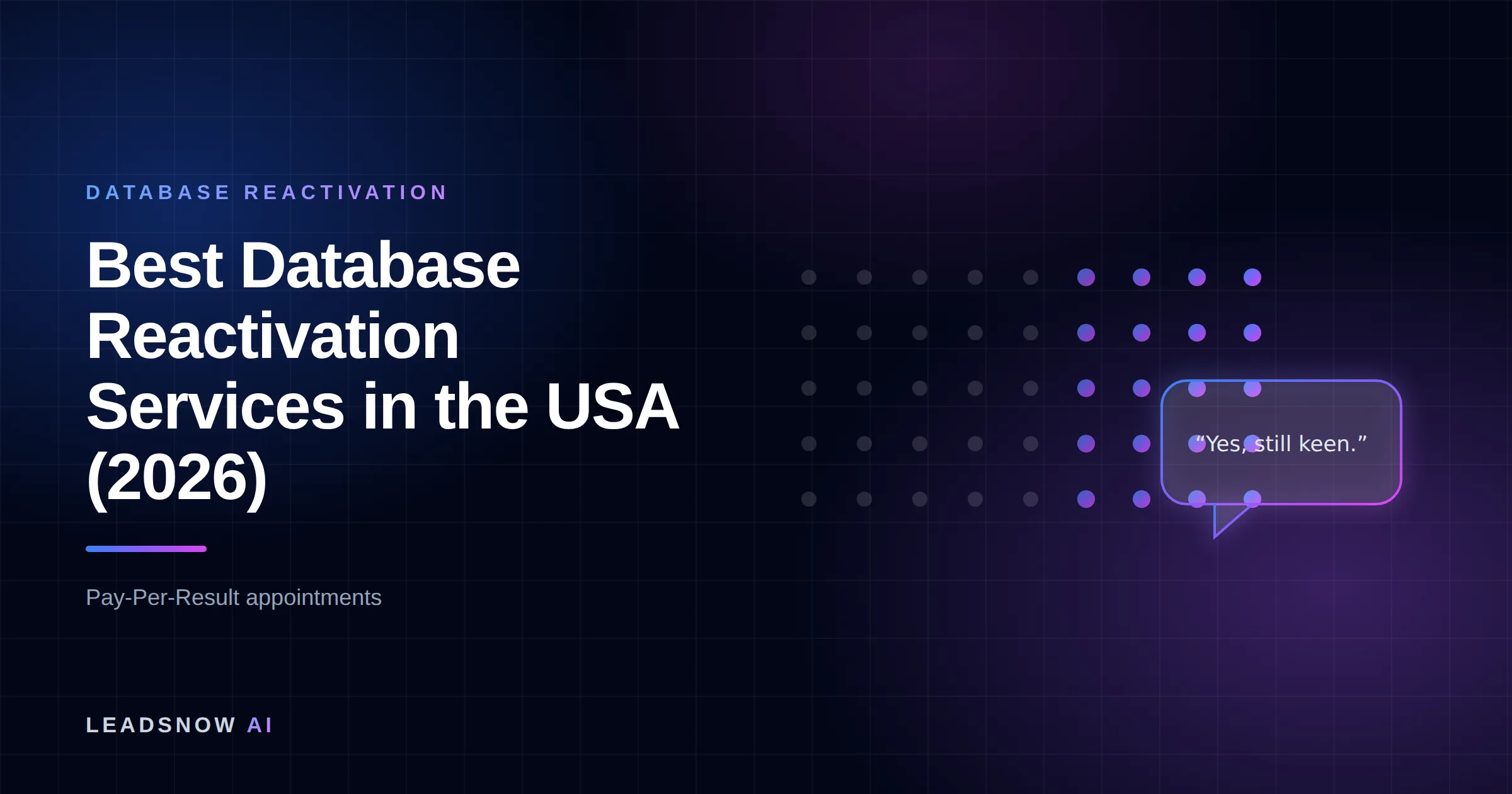 Best Database Reactivation Services in the USA (2026): A dormant contact list re-engaging, with cold records lighting up into live replies.