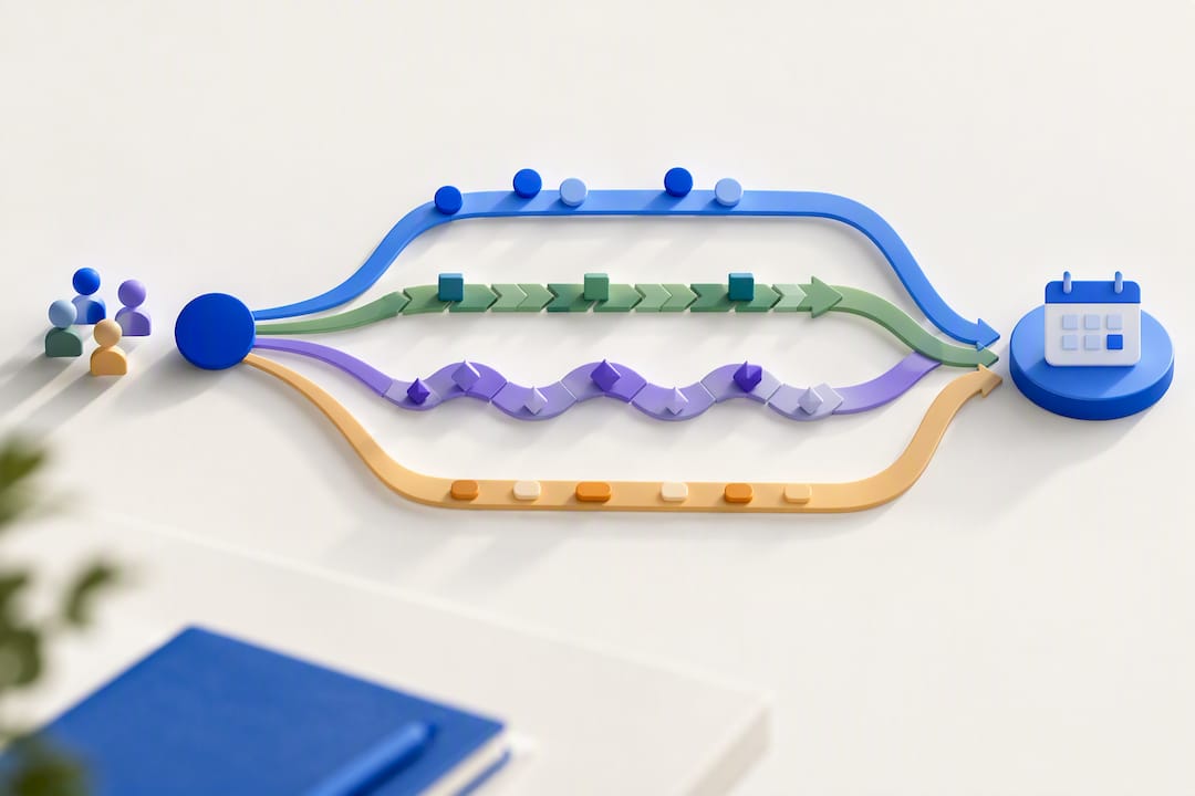 Four automated lead nurture sequence paths