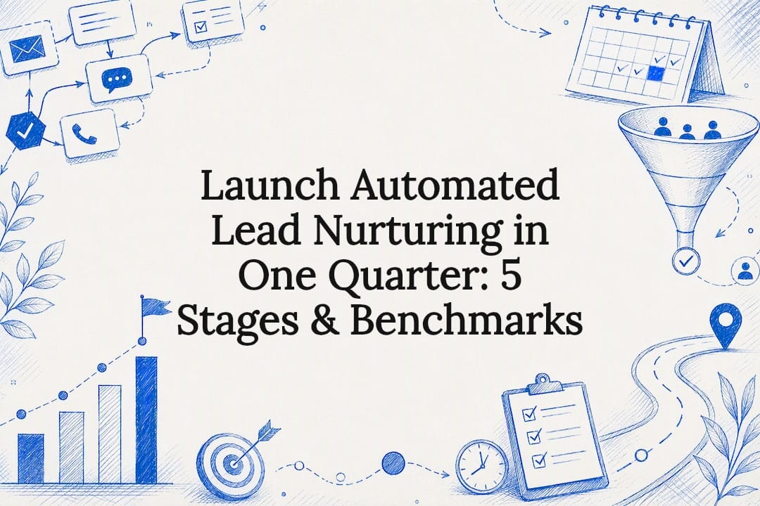 Launch Automated Lead Nurturing in One Quarter: 5 Stages & Benchmarks — hero