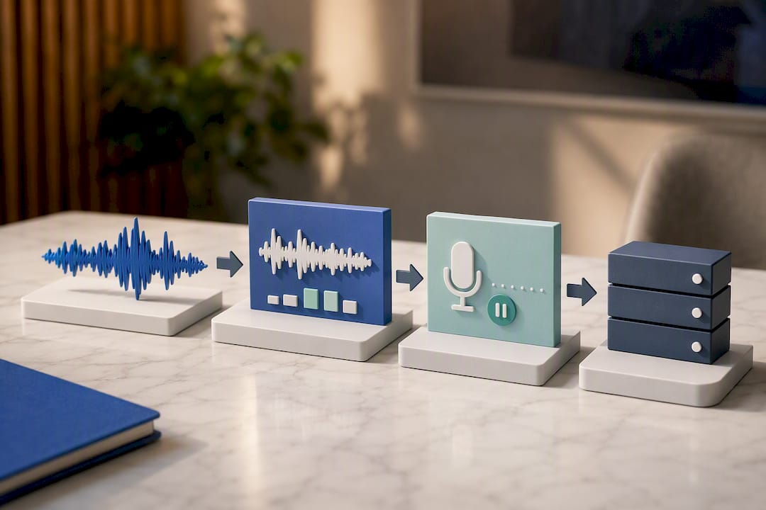 Illustration of call recording tests and pause control