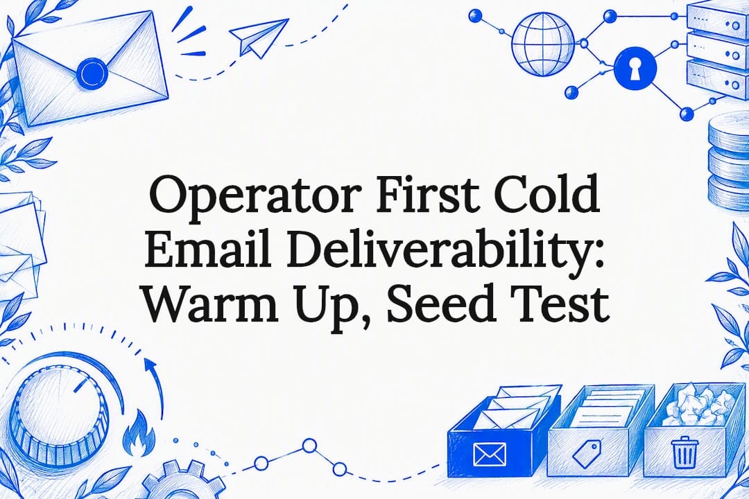 Operator First Cold Email Deliverability: Warm Up, Seed Test — hero