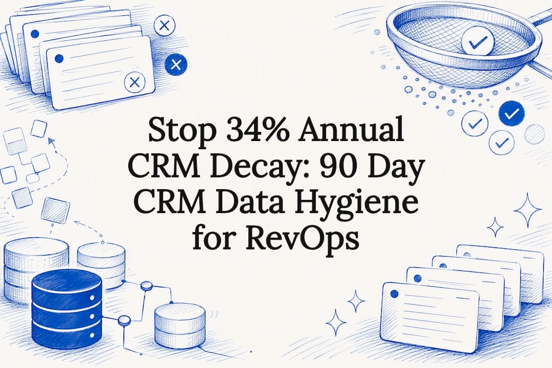 Decorative CRM data hygiene title card