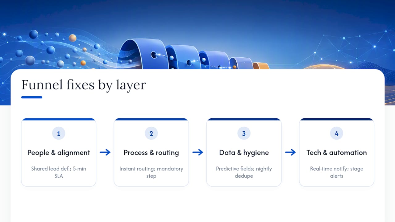 Four-layer RevOps leakage fix playbook