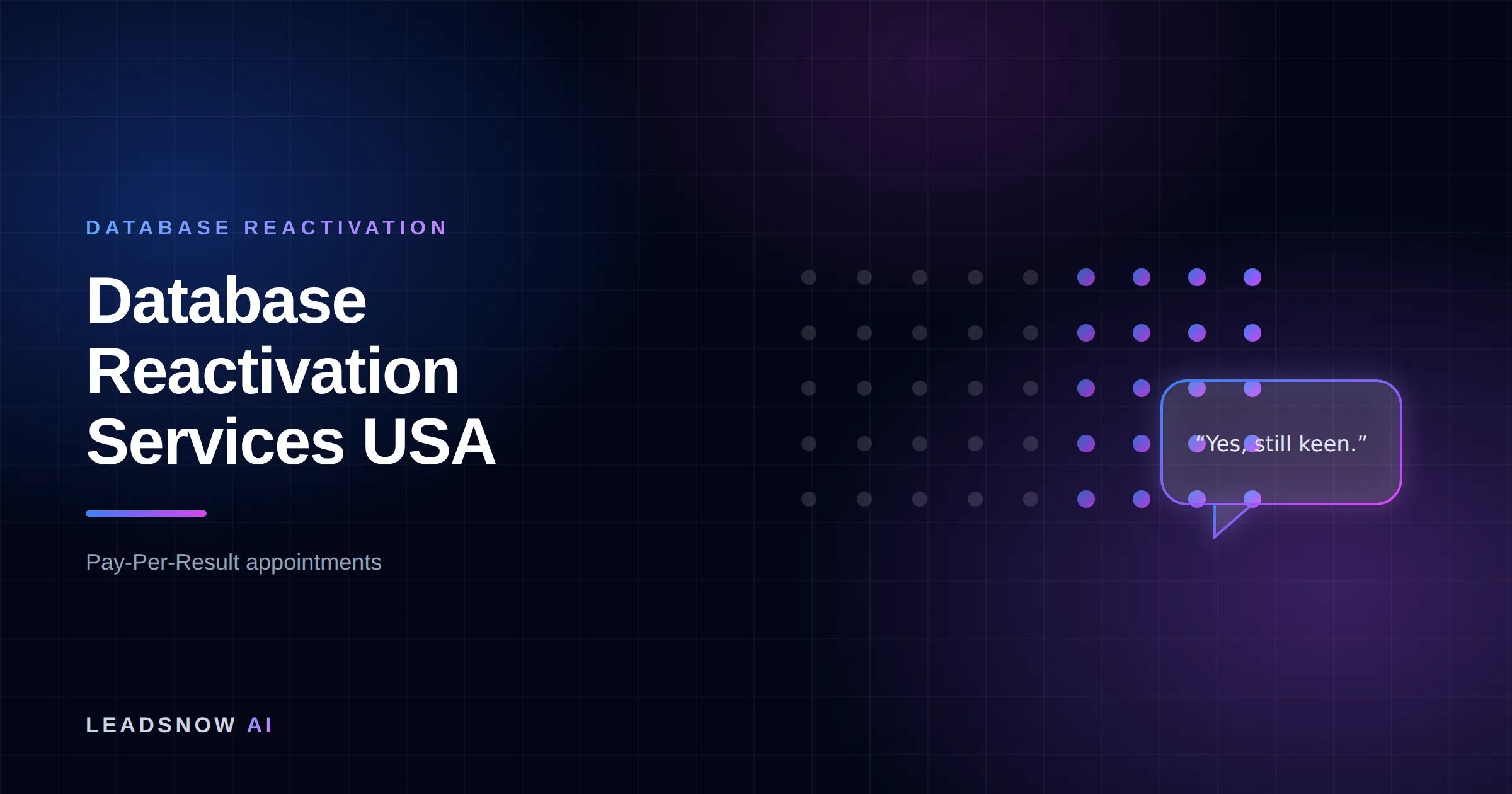 Database Reactivation Services USA: A dormant contact list re-engaging, with cold records lighting up into live replies.