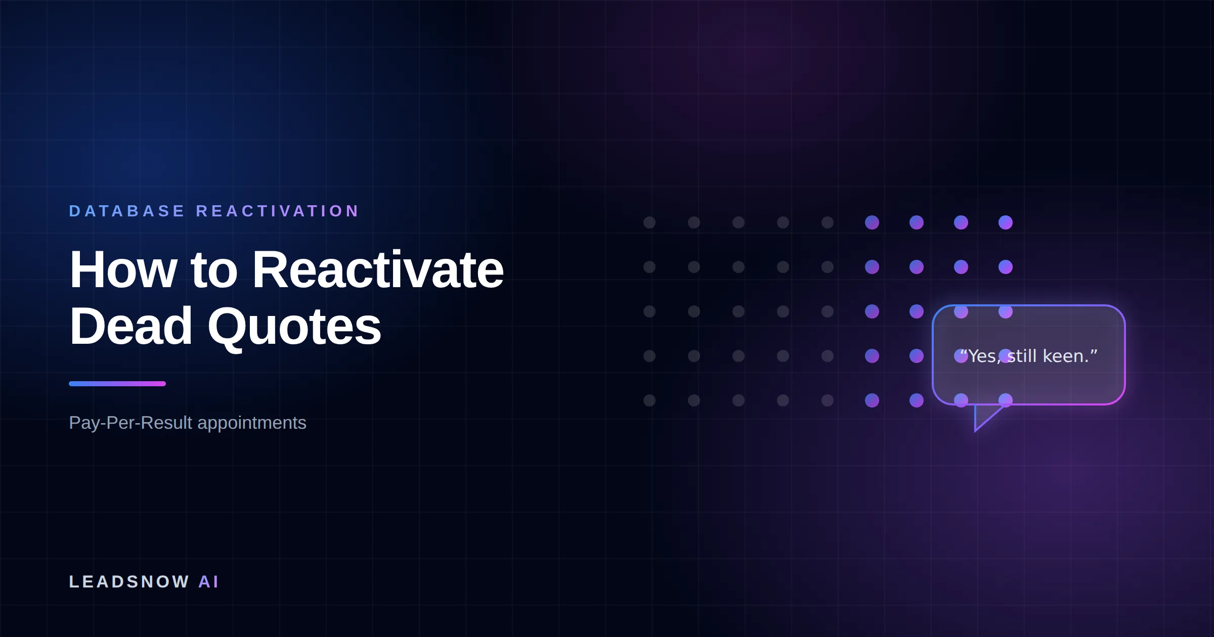 How to Reactivate Dead Quotes: A dormant contact list re-engaging, with cold records lighting up into live replies.