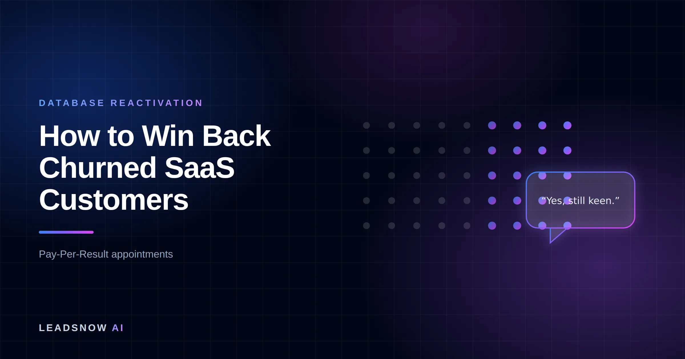 How to Win Back Churned SaaS Customers: A dormant contact list re-engaging, with cold records lighting up into live replies.