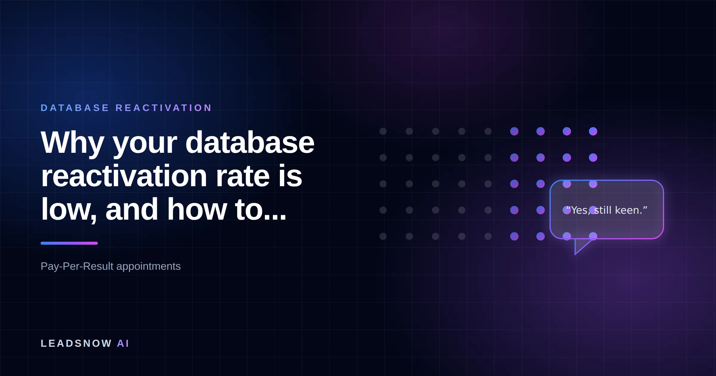 Why your database reactivation rate is low, and how to...: A dormant contact list re-engaging, with cold records lighting up into live replies.