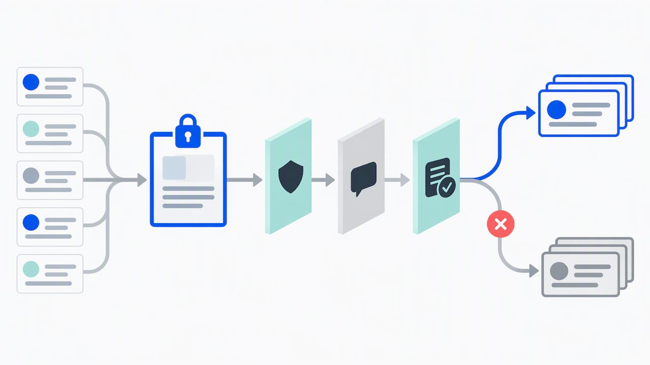 AI-generated outreach passing through human guardrails